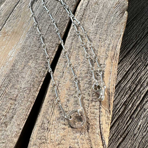 Delicate Sterling Silver Ring Necklace