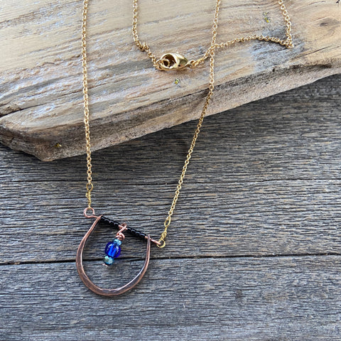 Copper Horseshoe Necklace