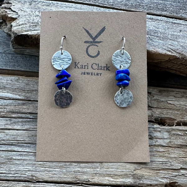 Sterling Silver and Lapis Lake Earrings