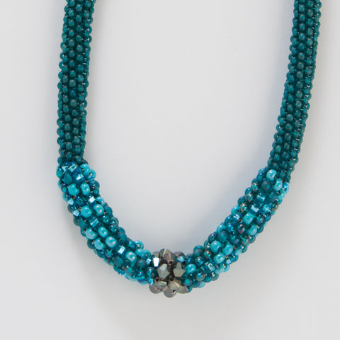 Hand stitched seed bead necklace